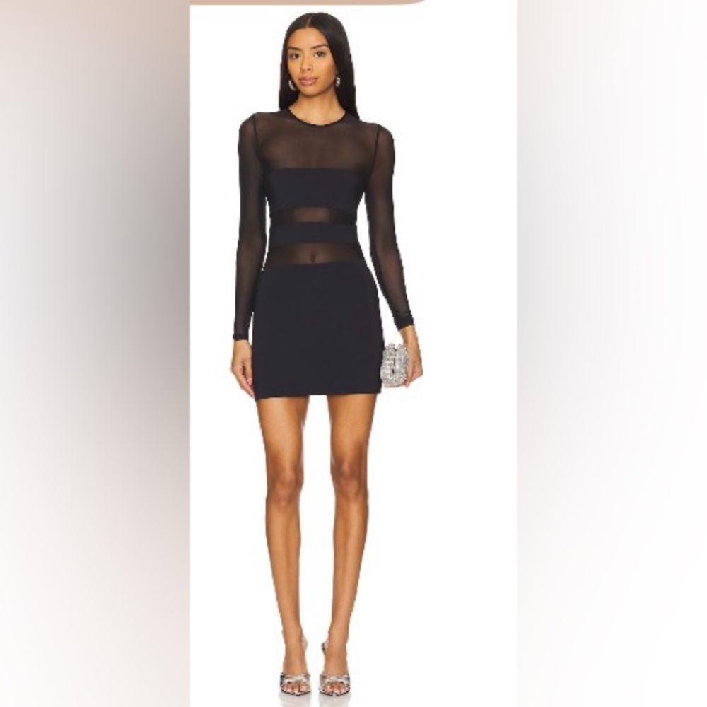 SEROYA  Lars Mesh Mini Dress  M